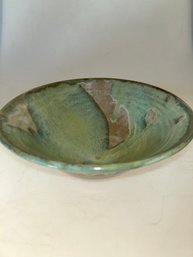 Green Swirl Pottery Bowl
