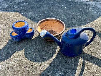 Cement Pots, Watering Can