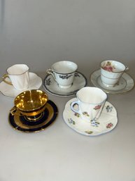 Limoges & Shelley Teacups & Saucers