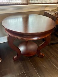 Wood Side Table With Shelf