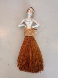 Vintage Porcelain Figural Clothing Brush