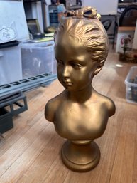 Roman Bust. Gilded Plaster