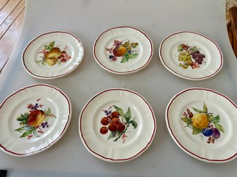 Lot Of SIX Longchamp France Dessert Plates