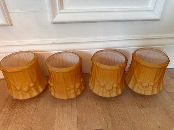 Lot Of FOUR Vintage Glass Shades