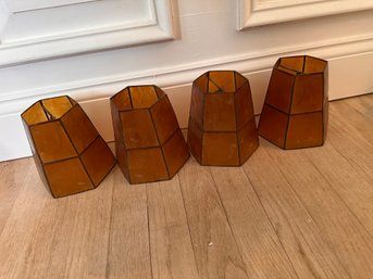 Lot Of FOUR Vintage Glass Shades