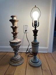 Lot Of Two Vintage Lamps.  No Shades