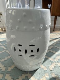 White Ceramic Garden Stool