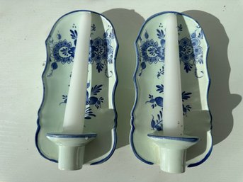 Blue And White Ceramic Wall Sconces