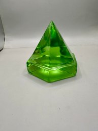 Vintage-style Green Glass Ship's Deck Prism
