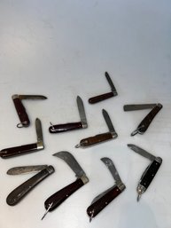 Lot A Of 10 Pocket Knives