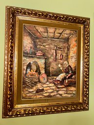Framed Greek Oil Painting