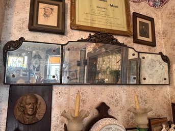 Antique Piano Mirror