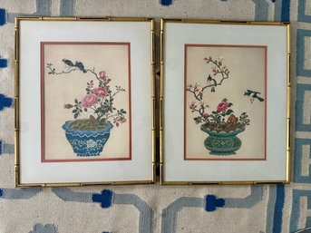 Framed Chinoiserie Botanical Prints