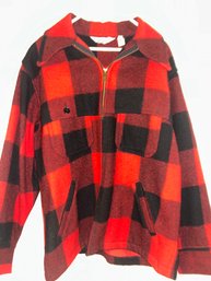 Vintage Woolrich Red And Black Buffalo Plaid Wool Jacket. Mens L