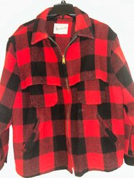Vintage Woolrich Red And Black Buffalo Plaid Wool Jacket. Mens XL