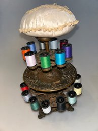 Antique Metal  Revolving Thread Spool Holder