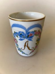 Vintage Limoges France Gilded Hand-painted Porcelain Cache Pot