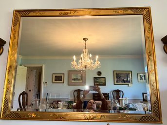 Hand Painted Gold Framed Wall Mirror