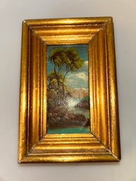 Miniature Framed Oil Painting