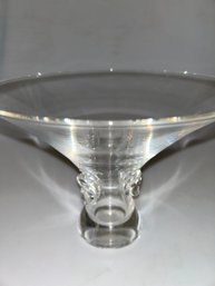 Signed Steuben  Glass  Crystal Trumpet Vase
