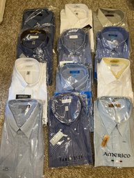 Lot Of 12 NWT Mens Dress Shirts