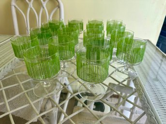 Lot Of 18 Vintage Georges Briard Cocktail Glasses