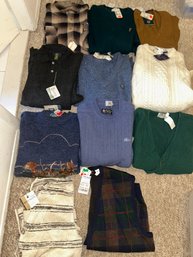 Lot Of 11 NWT Mens Sweaters, Vests- XL, XXL