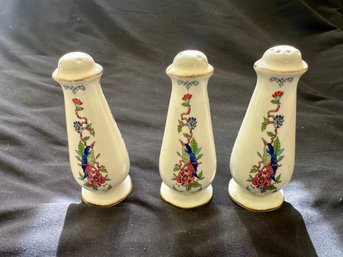 Vintage Aynsley England Pembroke Salt & Pepper Lot Of THREE