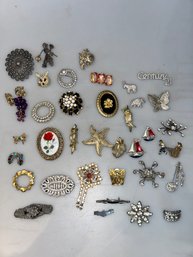 36 Vintage Pins - Some Sterling