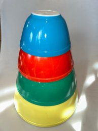 Vintage Primary Pyrex Mixing Bowls