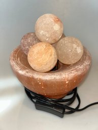 Himalayan Pink Salt Lamp Bowl With Salt Balls