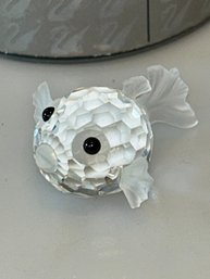 Swarovski Crystal Blowfish Figurine.