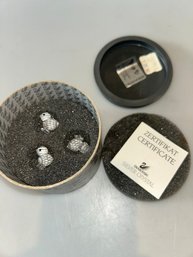 Swarovski Crystal Figurines, Set Of 3 Chicks