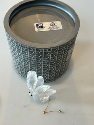 Swarovski Crystal Butterfly Figurine. Antenna  Off