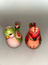 Jim Shore Heartwood Creek 'Bright And Beautiful' Bird Figurines