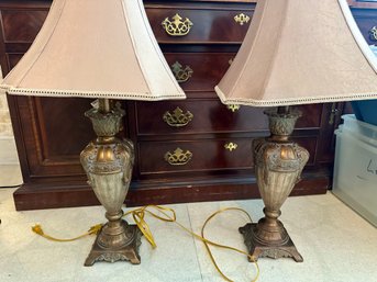 Pair Of Urn Shaped Table Lamps