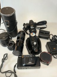 Lot Of Vintage Cameras & Accessories