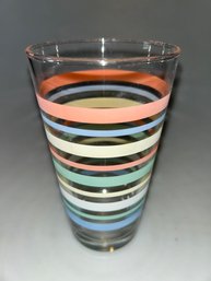 Set Of 10 Striped Glass Tumblers