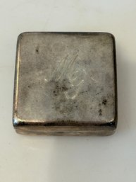 Monogrammed Sterling Pill Box