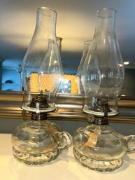 Pair Of Vintage Oil Lamps