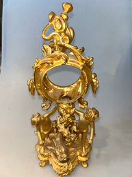 Antique Gilded Cherub Clock Base