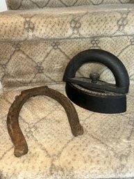 Sad Iron & Horse Shoe