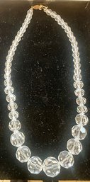 Vintage Faceted Crystal Beaded Necklace