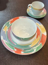 Block Spal 'Palette' Pattern Dinnerware Complete For 6 Plus Extra