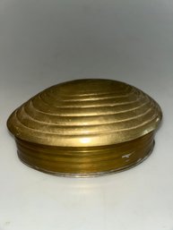 Vintage Brass Clam Shell Trinket Box.