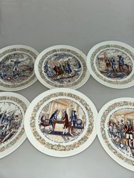 Set Of 6 VINTAGE D'ARCEAU LIMOGES Plates