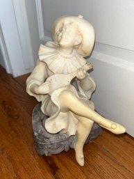 Italian Carved Alabaster Sculpture  'The Artists Muse,'