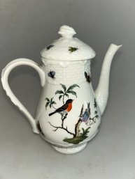 Ceralene Raynaud Limoges France LES OISEAUX Coffee Pot Small
