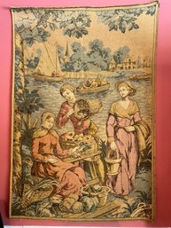 'Washing By The Lake' French Tapestry