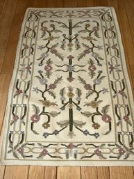 Handmade Wool Flat Weave Rug, Dhurrie  Style,